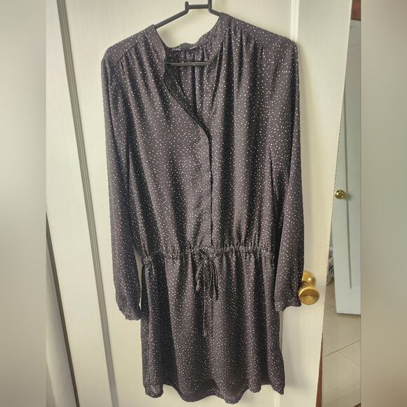 Hilary Radley Black Speckled Long Sleeve Mini Dress small - Picture 2 of 13